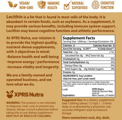 XPRS Nutra Soy Lecithin Powder ingredients list emphasizes clean sourcing and plant-based emulsifier.