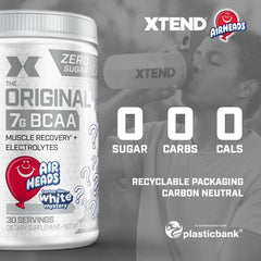 Xtend bottle with glass illustrates hydration support during training sessions