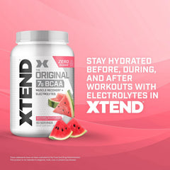 Xtend dissolving in water to show clear, sugar-free hydration options.