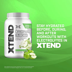 Xtend Original BCAA powder dissolving in water for fast absorption