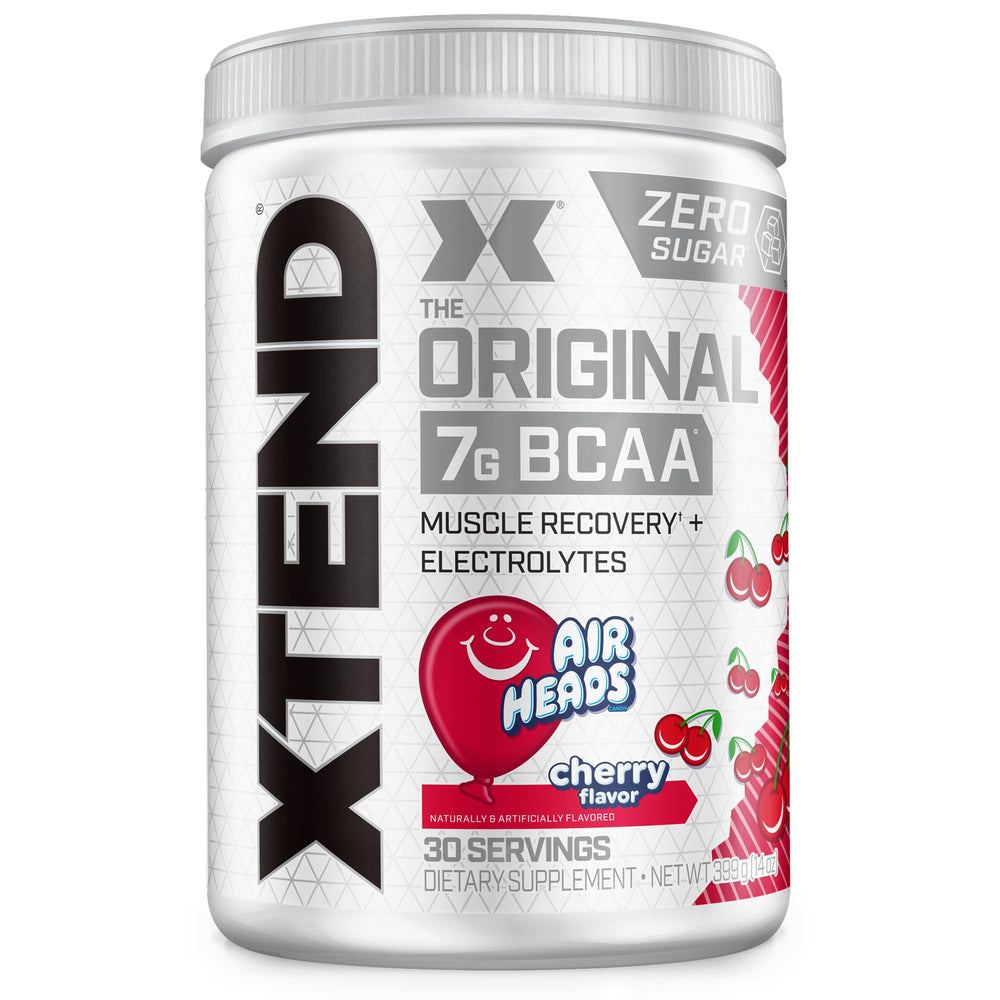 Xtend Original BCAA powder tub showcasing the formula for muscle recovery benefits