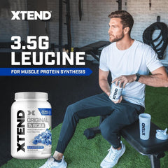 Dissolving Xtend powder in water shows a sugar-free refreshment