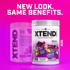 Xtend Original BCAA powder label close-up highlighting sugar-free formulation