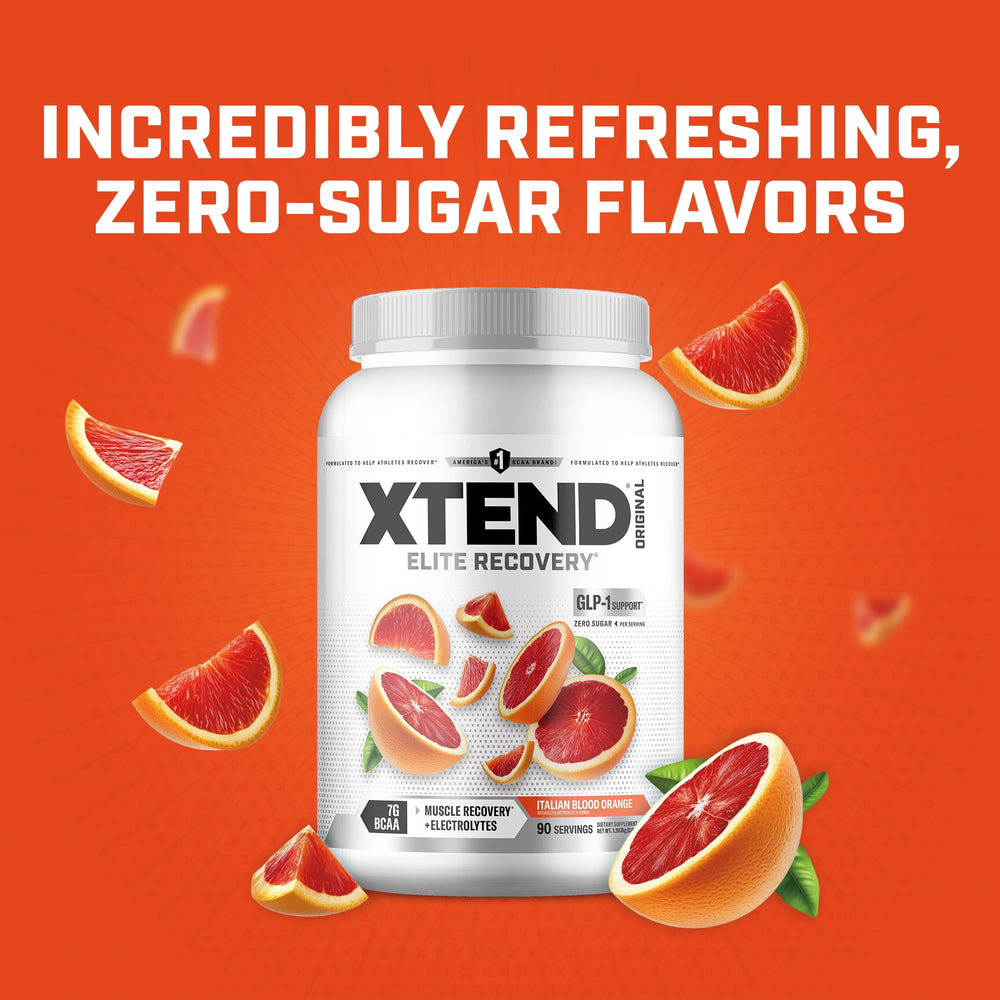 Xtend Original BCAA Powder nutrition facts with electrolytes for hydration during workouts.