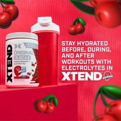 Xtend sugar-free formula badge with packaging emphasis
