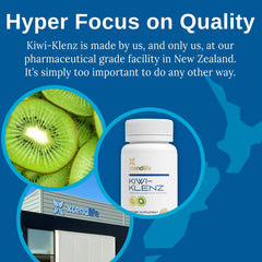 Xtendlife Kiwi-Klenz gut health illustration conveys microbiome support.