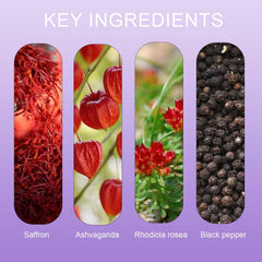 XUHUIT saffron softgels closeup emphasising premium extract quality for everyday balance