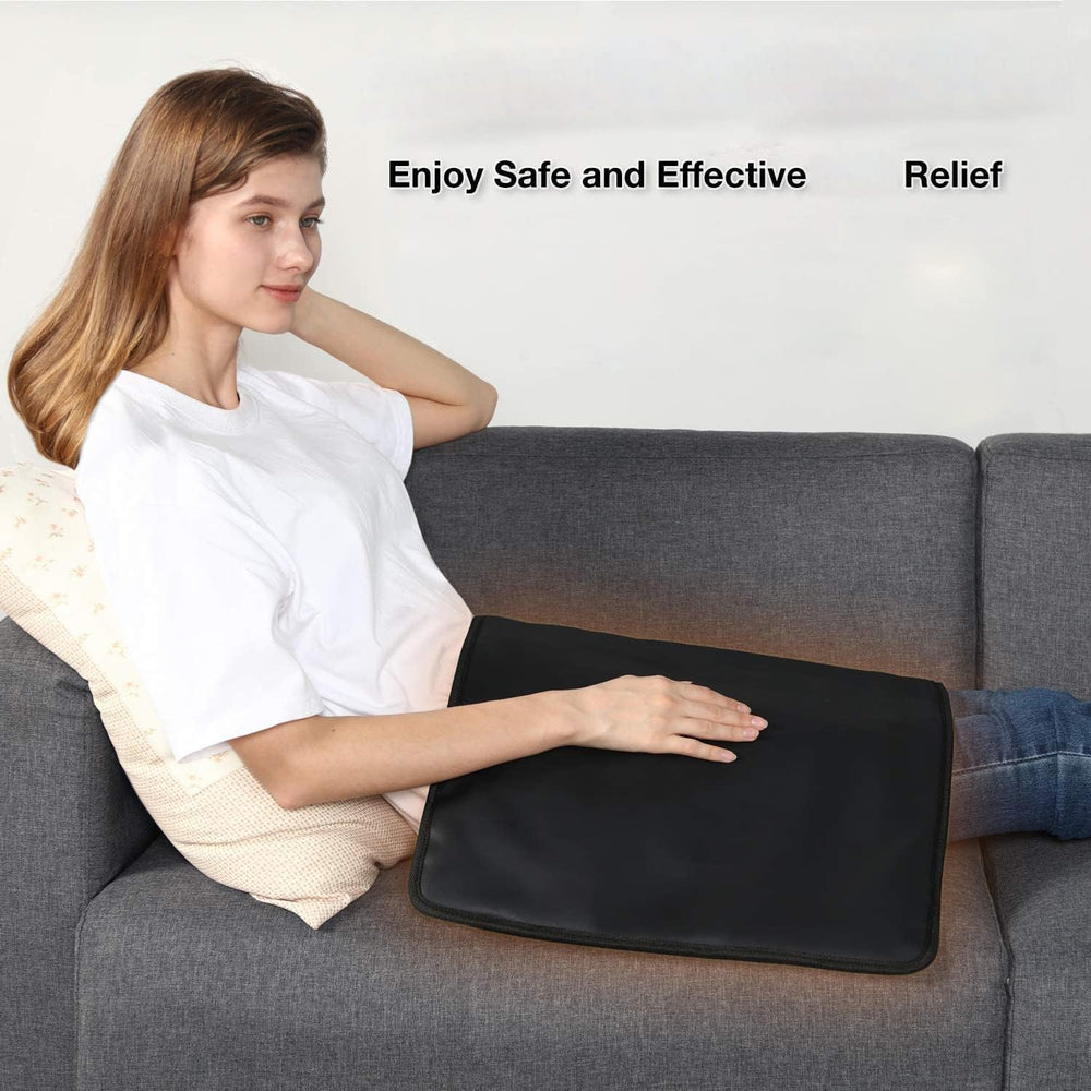 XUYU FIR pad on sofa offers convenient home spa warmth