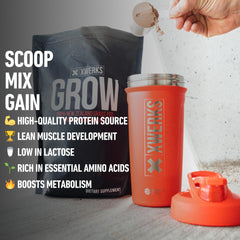 XWERKS Grow tasting spoon close-up highlighting natural flavors and no artificial sweeteners.