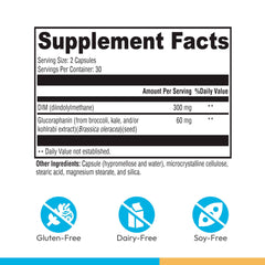 XYMOGEN Hormone Protect bottle back with labels highlighting DIM and cruciferous extracts for estrogen metabolism support