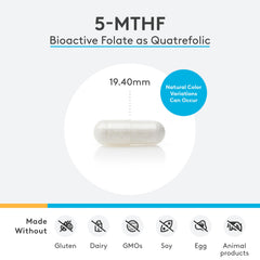XYMOGEN 5-MTHF ES capsules closeup highlighting L-methylfolate potency for cardiovascular wellness