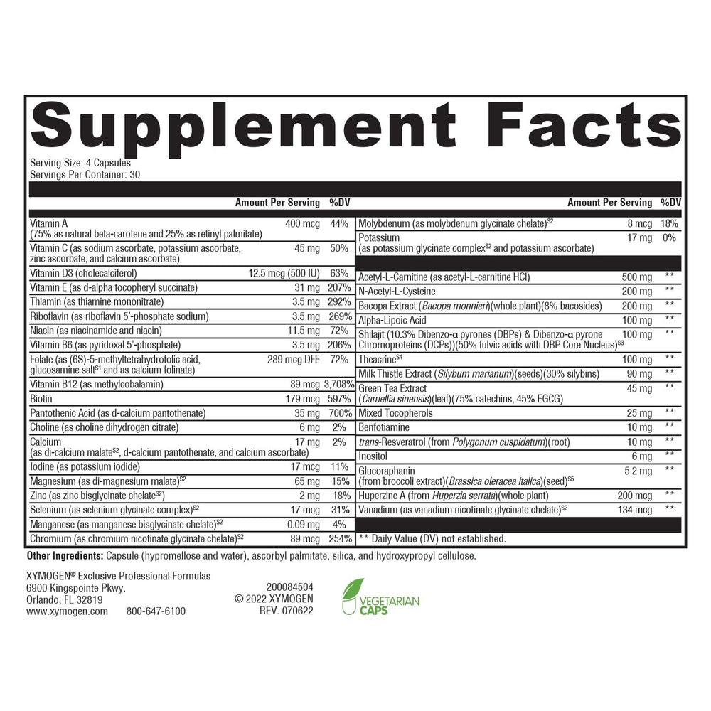 XYMOGEN ActivNutrients Performance capsules in hand for convenient daily nutrition