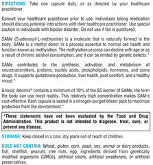 XYMOGEN Adomix SS isomer label highlights body-ready SAM-e form