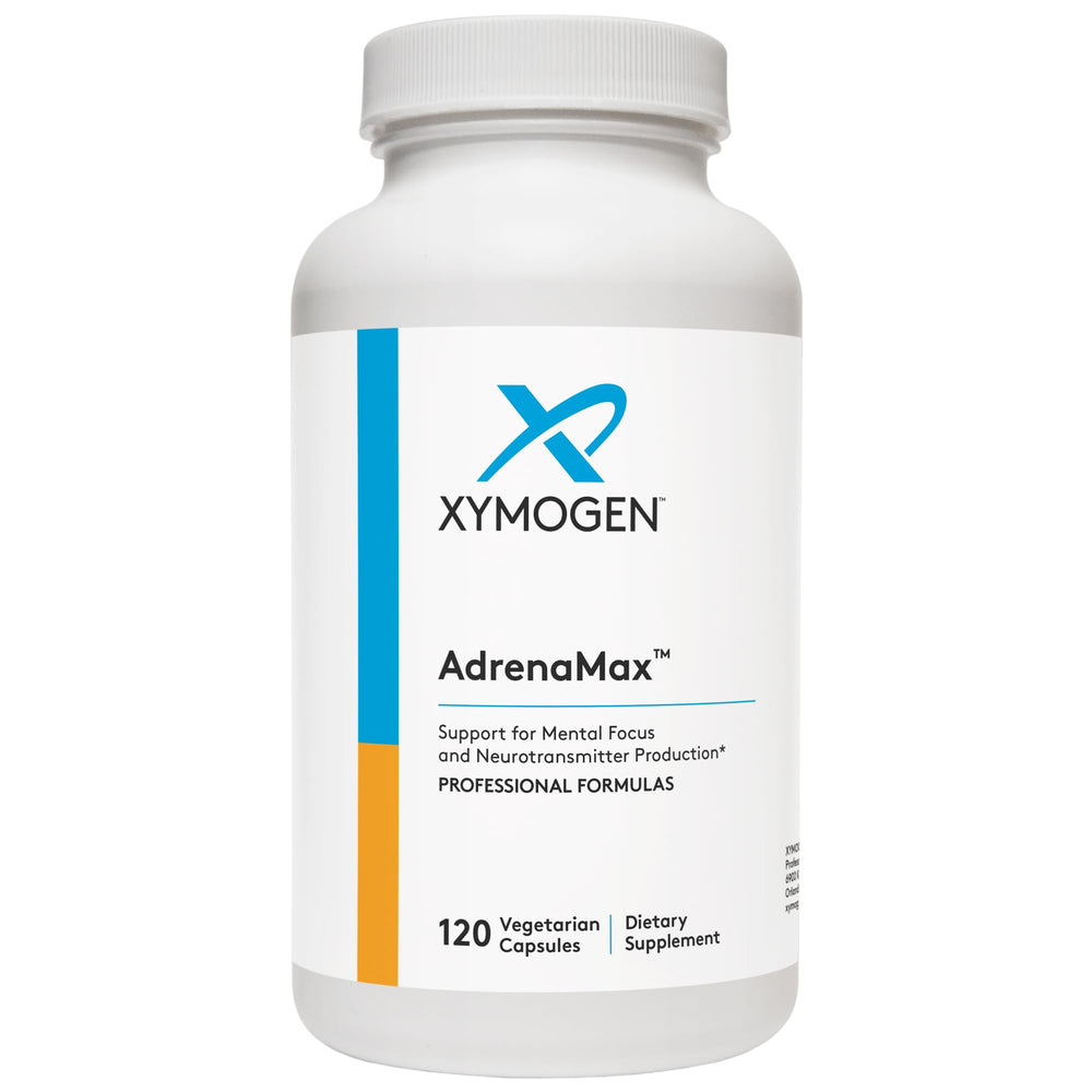 XYMOGEN AdrenaMax bottle front with clear labeling for quick recognition