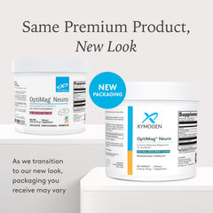 XYMOGEN allergen-free label highlights gluten-free and GMO-free formulation.