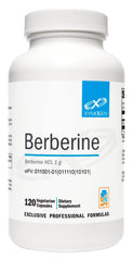Xymogen Berberine HCL 1000mg bottle with capsules suggesting metabolic balance and digestive wellness.