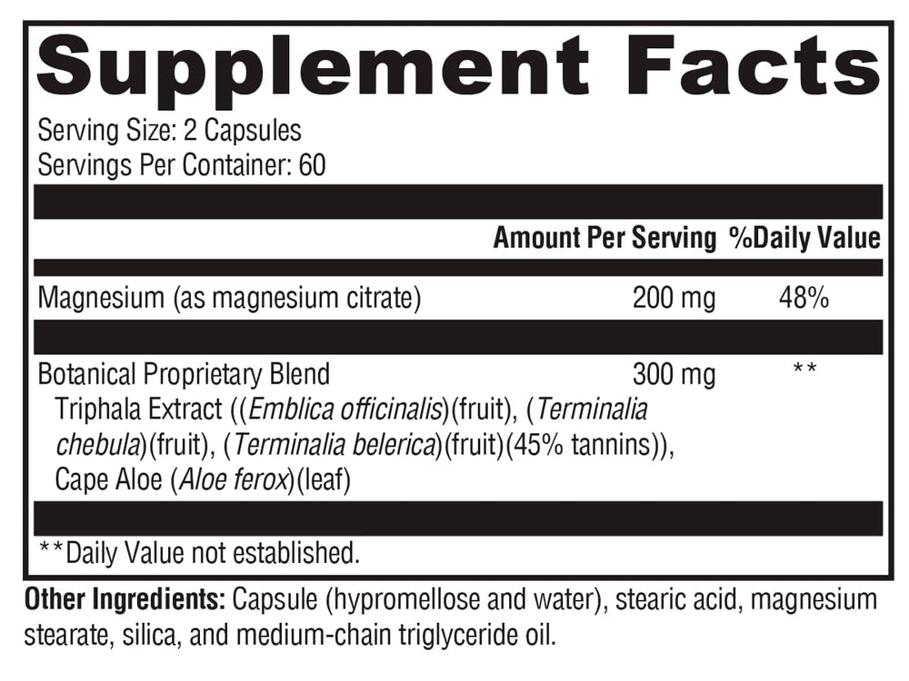 Xymogen ColonX bottle label highlights key ingredients for digestion