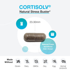 XYMOGEN Cortisolv label ingredients visible for informed choice.