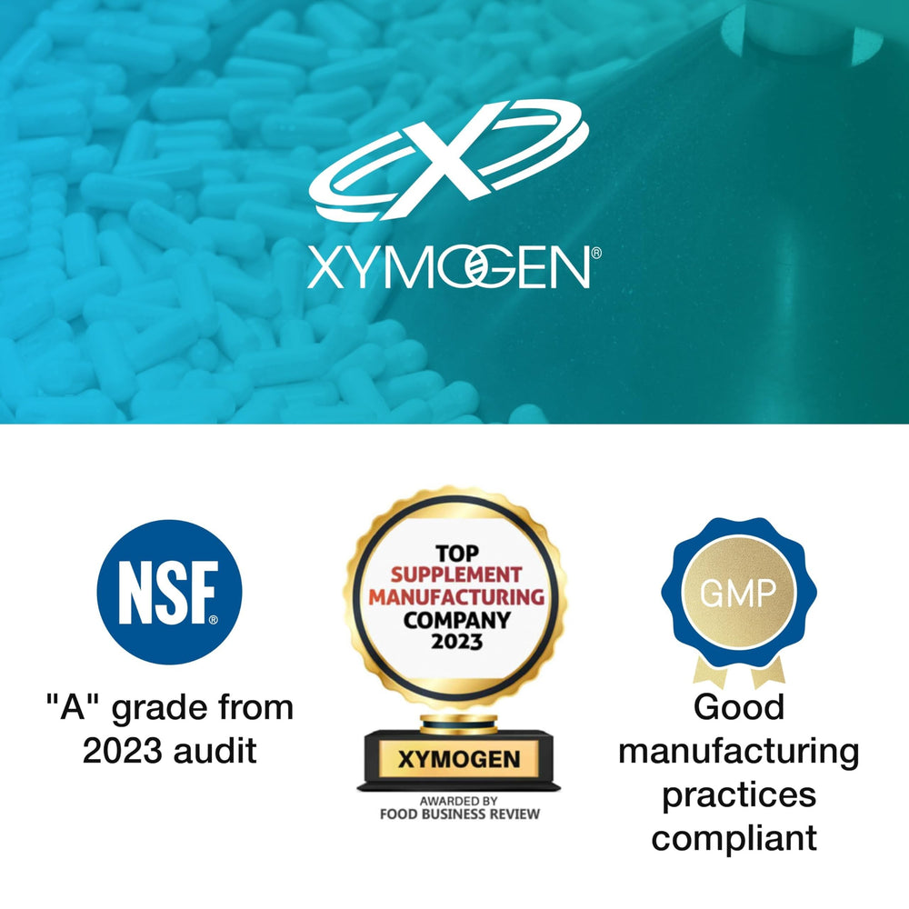 Xymogen IG 26 DF powder vanilla label on bottle.
