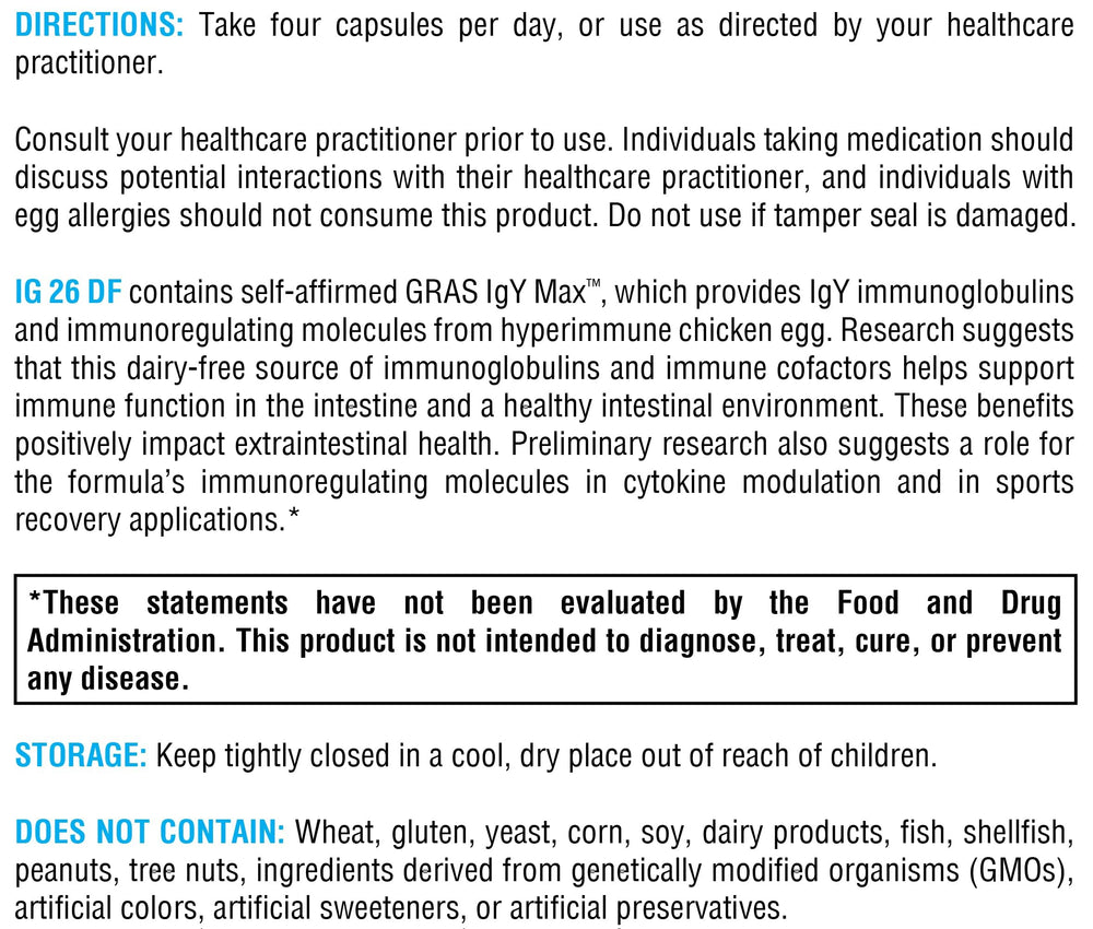 XYMOGEN IG 26 packaging emphasizes gluten-free and dairy-free features