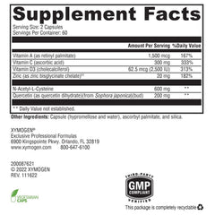 Xymogen Immune Essentials Daily pour scene with capsules, convenient daily dosing