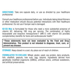 XYMOGEN K2-D3 5000 ingredient panel overview including MK-7 K2