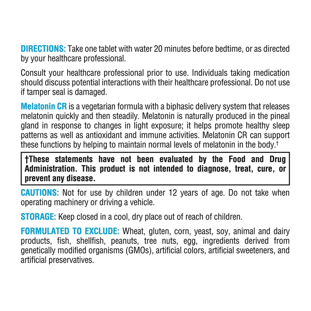 XYMOGEN Melatonin CR extended-release design supports sustained nightly comfort.
