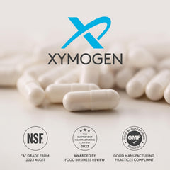 XYMOGEN OptiCleanse GHI digestive health powder in a shaker