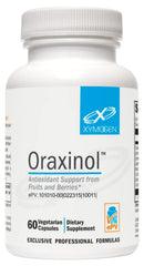 Xymogen Oraxinol bottle front displaying antioxidant-rich formula for heart wellness.