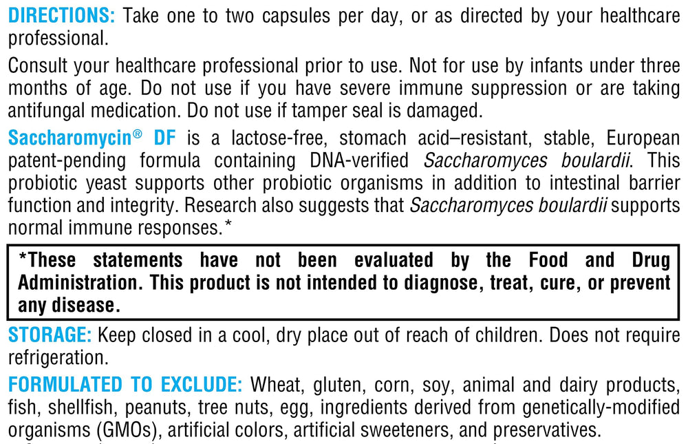 XYMOGEN Saccharomycin 10B shelf-stable design supports on-the-go use.