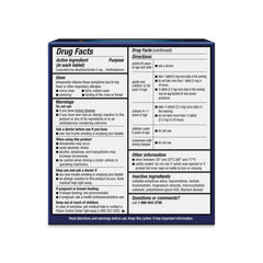 Xyzal bottle back label displays dosage and ingredients.