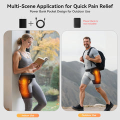 Yabuu cordless heated hip bracket back view highlighting adjustable strap and fit.