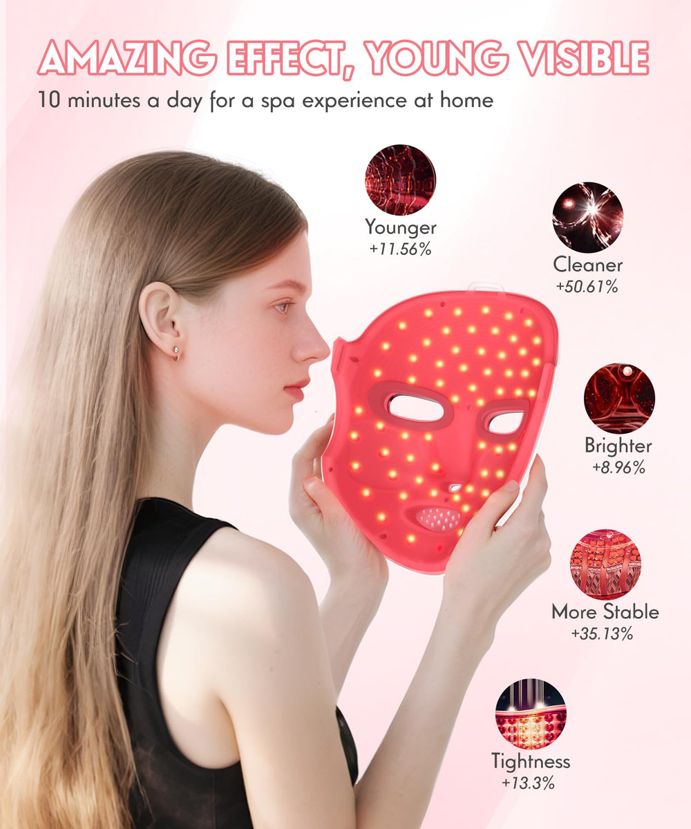 Yahi USB-C rechargeable red light mask battery for cordless use
