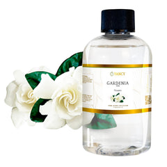 YANCY Gardenia fragrance oil 4 oz bottle delivering a fresh floral aroma.