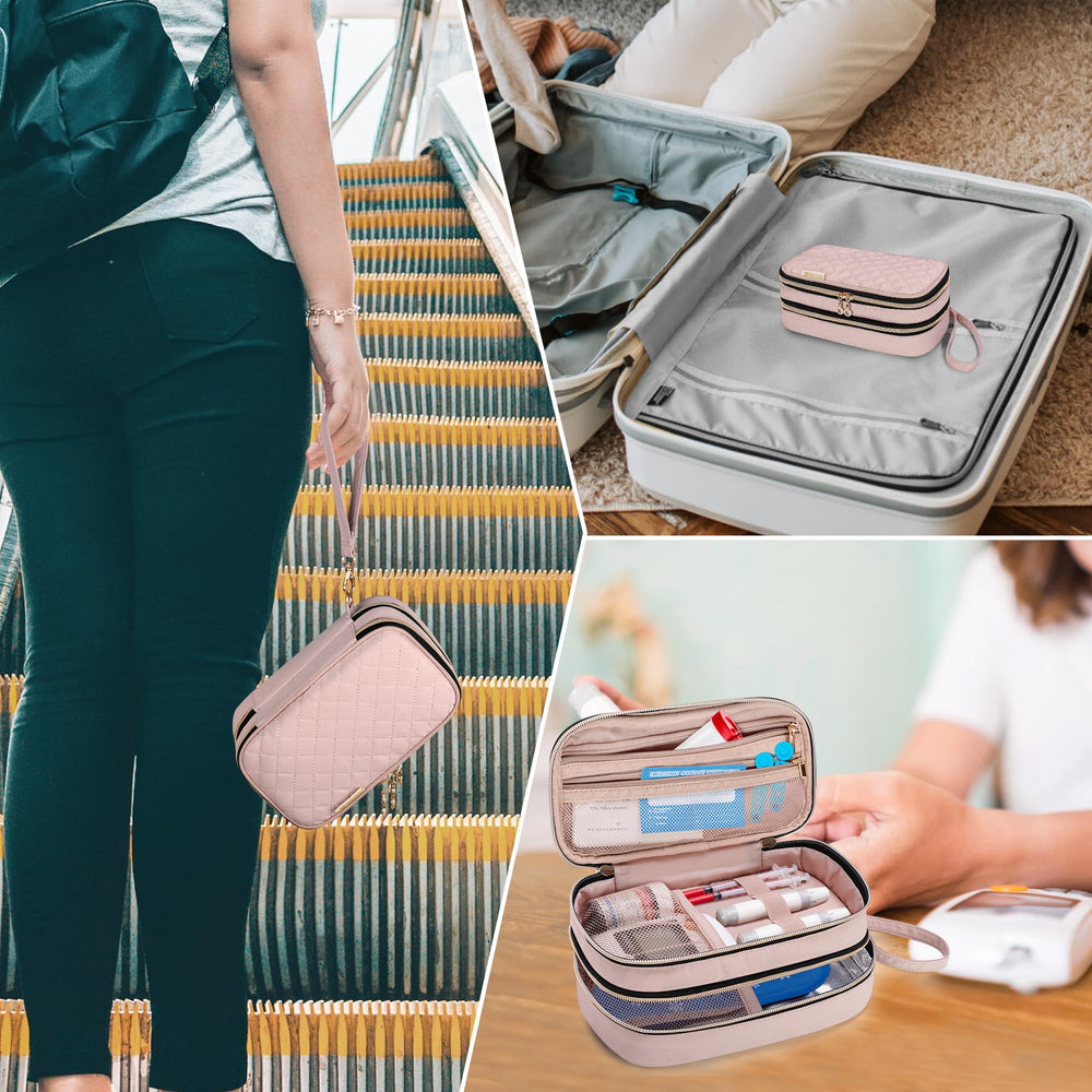 Yarwo insulin cooler case dusty rose fabric offers premium look and feel.