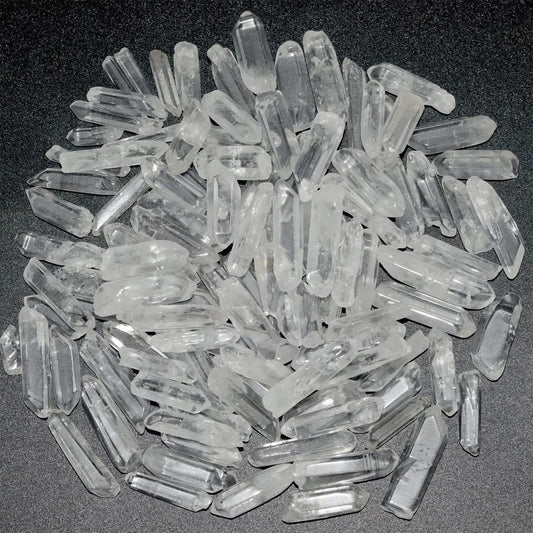 YATOJUZI clear quartz points, irregular cuts for meditation and energy balancing.