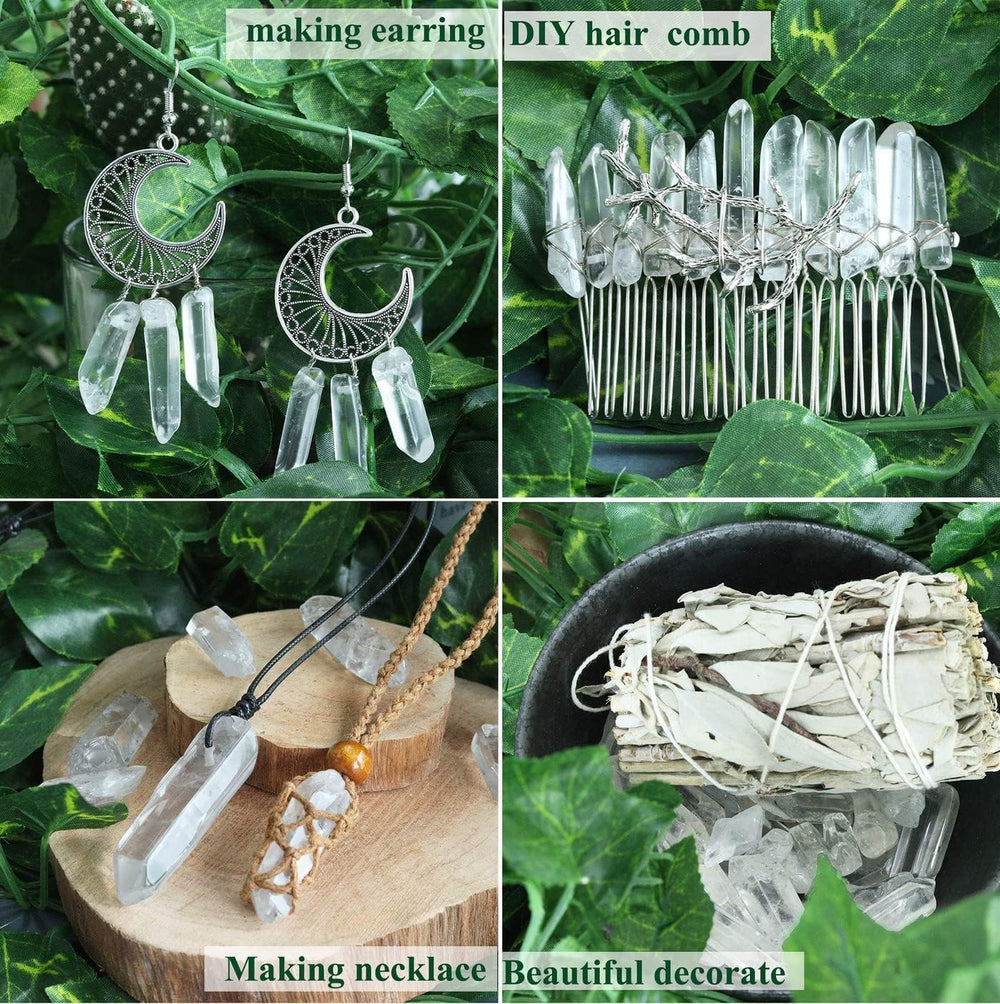 YATOJUZI clear quartz points in bulk for decorative projects.