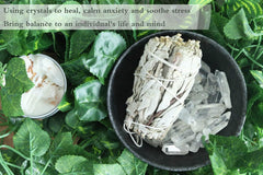 YATOJUZI quartz crystal wand ideal for meditation and divination sessions.
