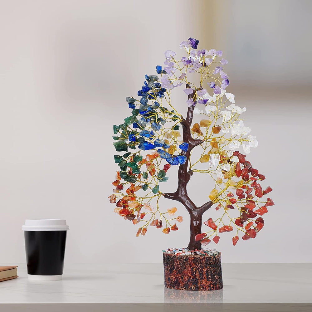 YATSKIA office decor chakra tree inspires focus and peaceful work environment.
