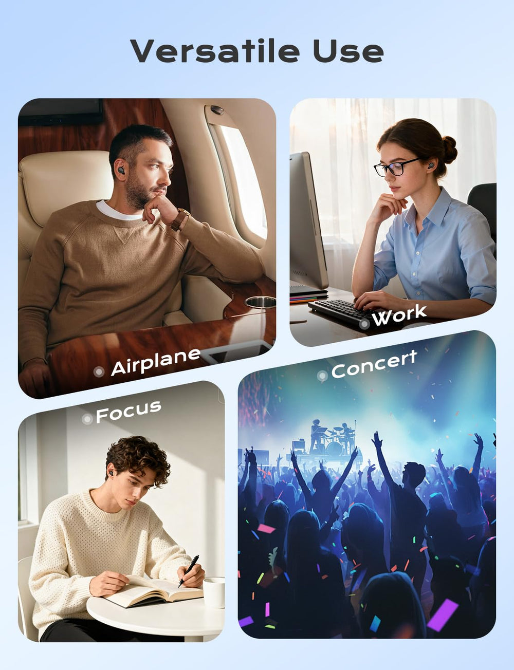 Yawsoy ear plugs suitable for work or study environments