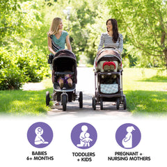 Baby-friendly spray applied away from eyes for gentle protection.