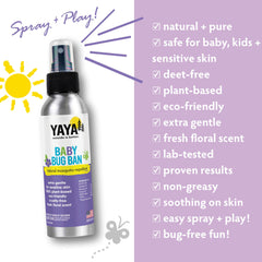 Close-up of label highlighting plant-based, DEET-free formula.