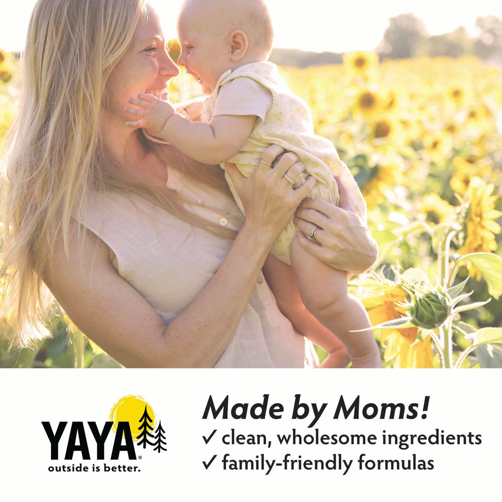 YAYA Organics Baby Bug Ban Wipes pack opened for on-the-go use