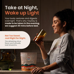 YayDay Nighttime visual suggesting bloating relief after dinner