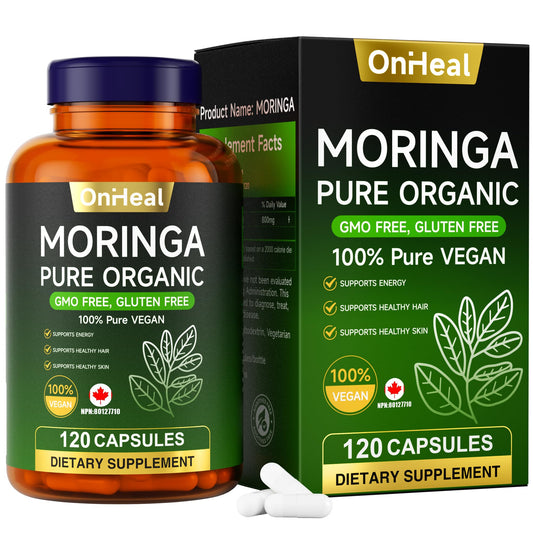 YBFQ Moringa capsules bottle front for daily energy support