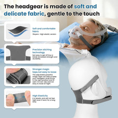 YBWM DreamWear headgear adjustable clip close-up for quick night-time removal.