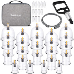 yeesport 24-cups cupping set for at-home professional-grade massage relief