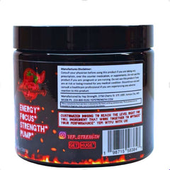 Close-up of the Wake The Faith Up canister to emphasize packaging and label details.