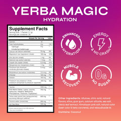Close-up of Yerba Magic Tropical Punch stick pack for quick energy