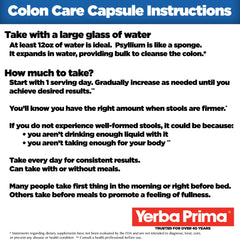 Yerba Prima calcium fiber section demonstrates smoother bowel movements.